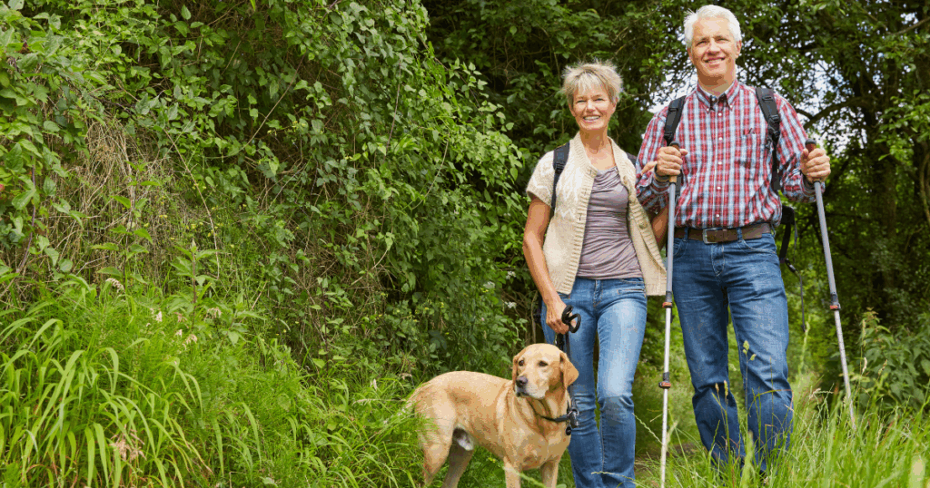 Seniors walking their dog, they will also experience changes from the OBBBA